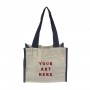 Cotton Long Shoulder Strap Tote Bag